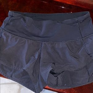 Lululemon black running shorts